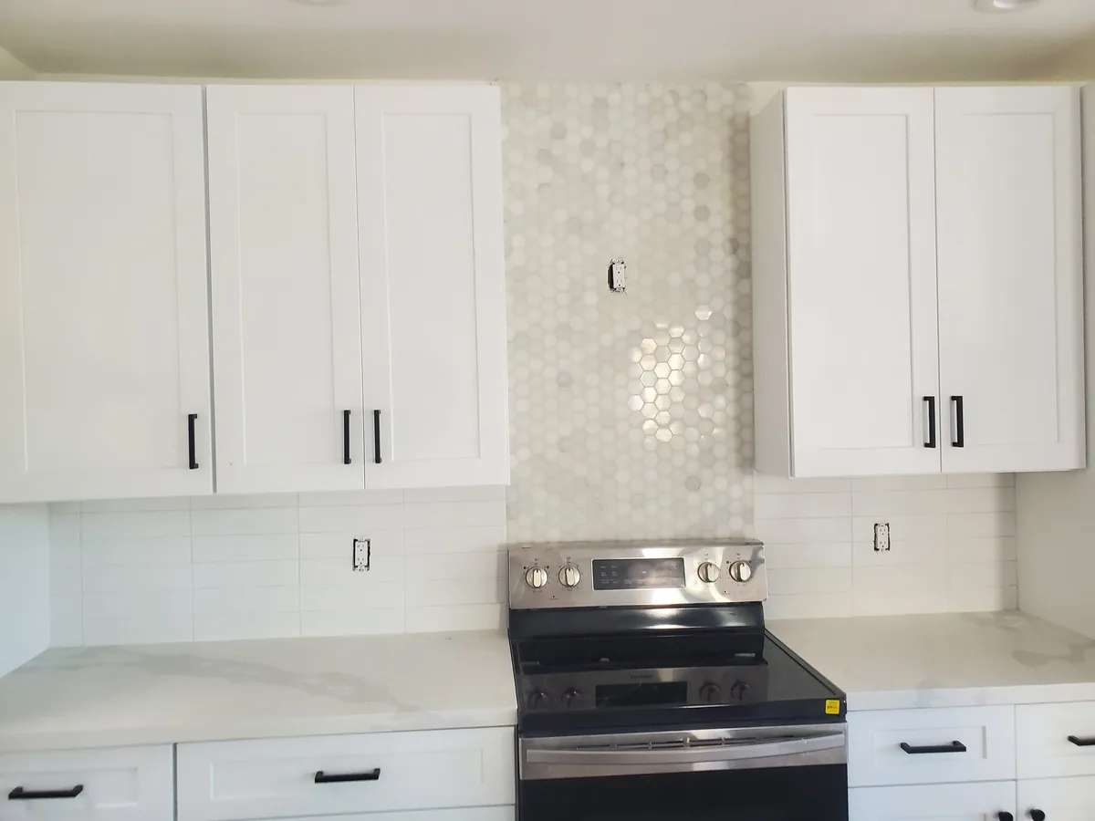 Subway Tile Backsplash with Décor | Albaner Tile and Stone Phoenix