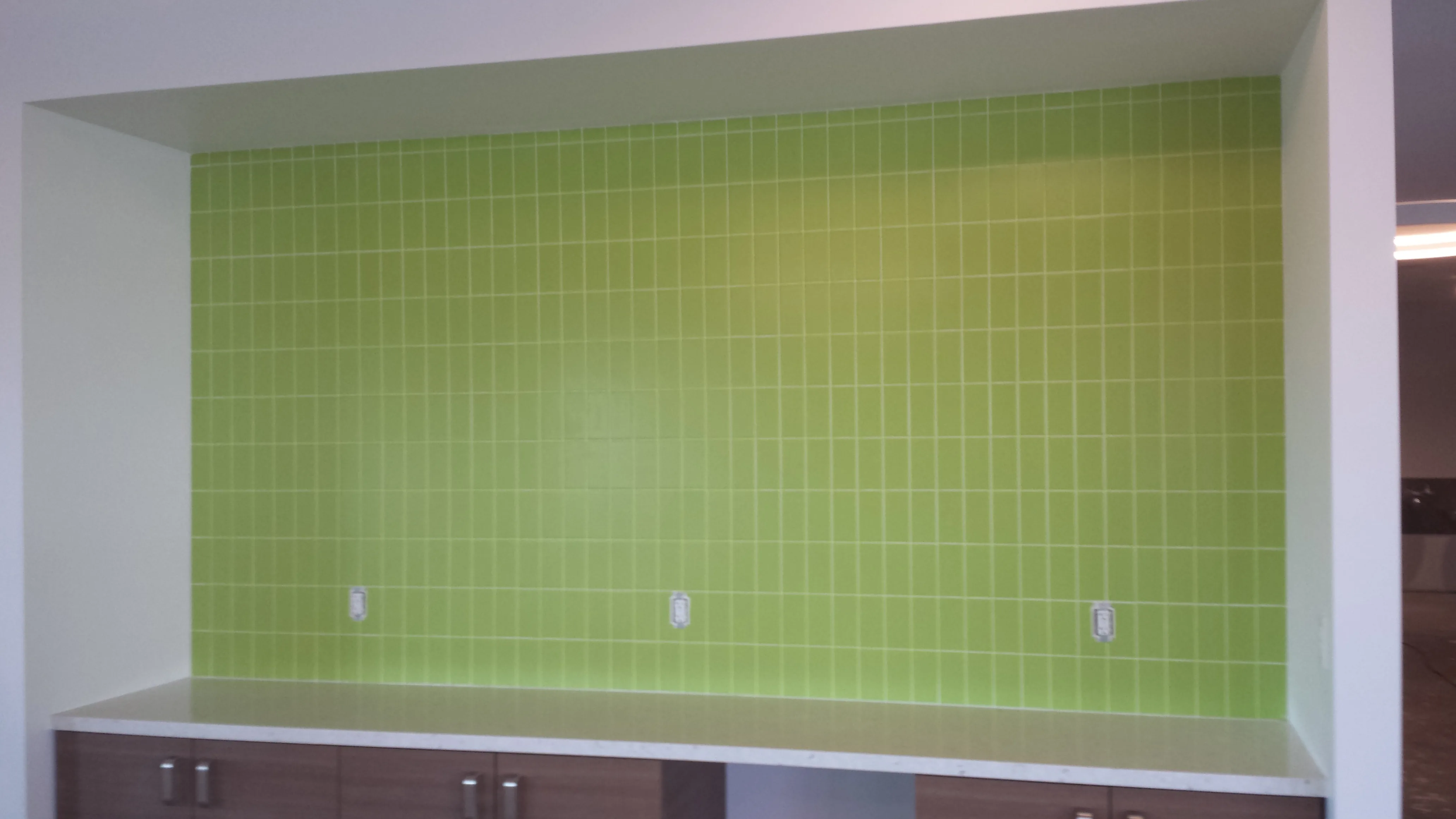 Break Room Tile Backsplash