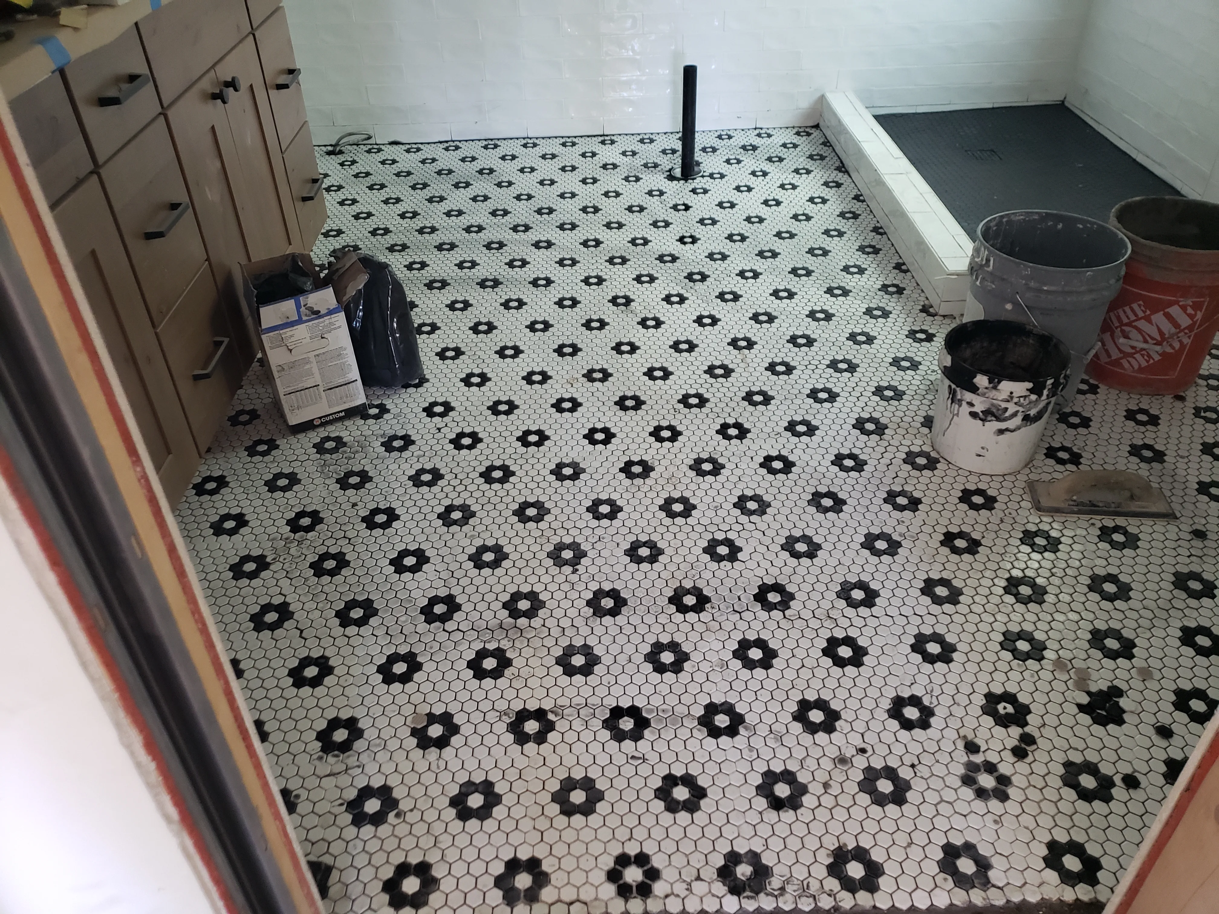 Commercial Bathroom Mosaic Floor